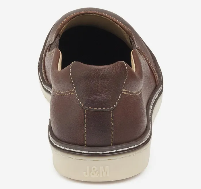 Johnston and Murphy McGuffey SlipOn Dark Brown Tumbled Full Grain Men SlipOns Johnston and Murphy McGuffey SlipOn Dark Brown Tumbled Full Grain Men SlipOns