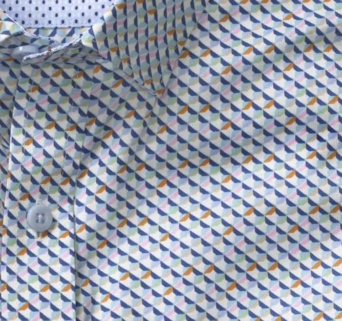 Johnston and Murphy Printed Cotton Shirt White Multi Gem Men Shirts Johnston and Murphy Printed Cotton Shirt White Multi Gem Men Shirts