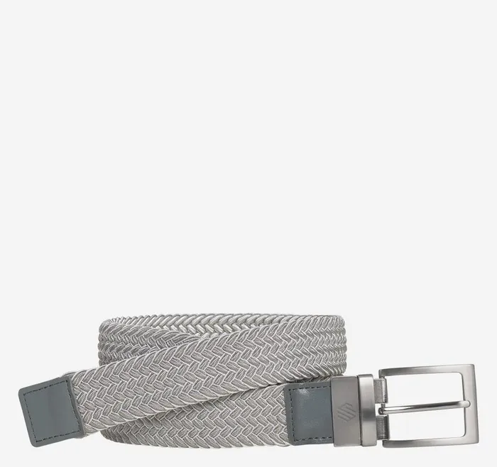 Johnston and Murphy Reversible StretchWoven Belt Graywhite Men Belts