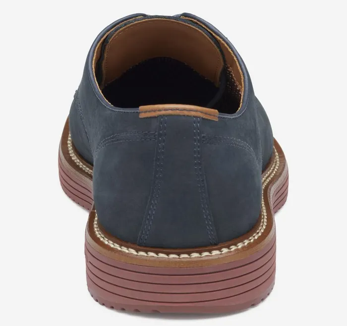 Johnston and Murphy Upton Plain Toe Navy Nubuck Men LaceUps