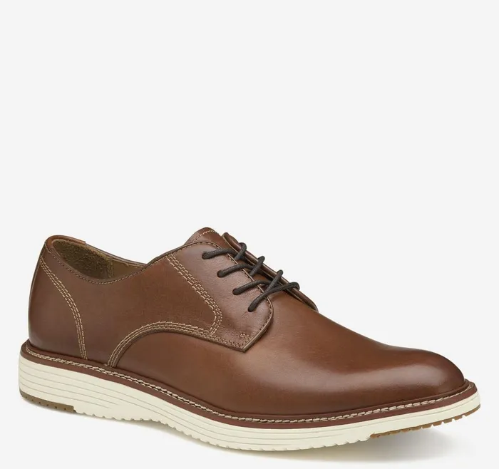 Johnston and Murphy Upton Plain Toe Tan Full Grain Men LaceUps