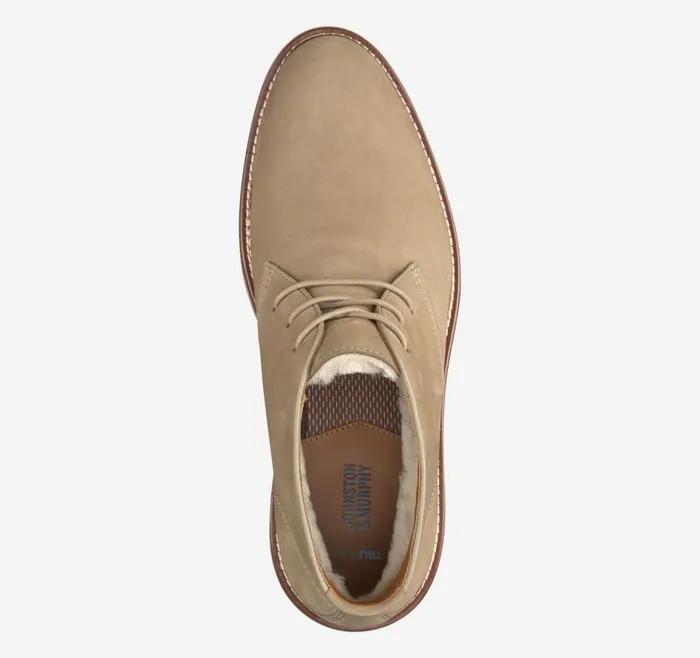 Johnston and Murphy Upton Shearling Chukka Boot Light Tan Nubuckshearling Men Boots Johnston and Murphy Upton Shearling Chukka Boot Light Tan Nubuckshearling Men Boots