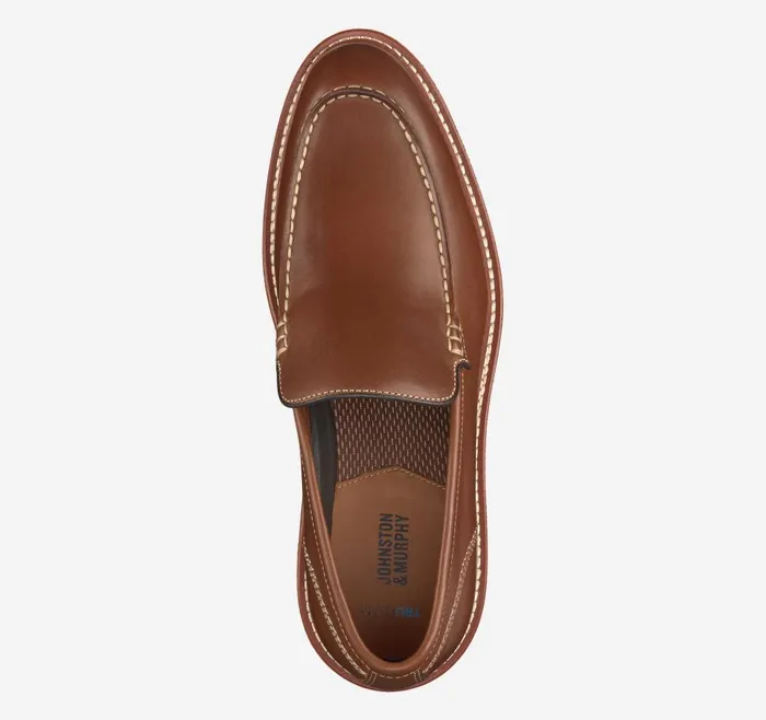 Johnston and Murphy Upton Venetian Tan Full Grain Men SlipOns