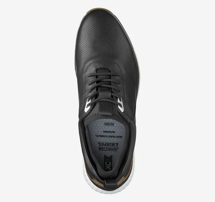 Johnston and Murphy XC4 H1Luxe Hybrid Black Waterproof Full Grain Men Sneakers