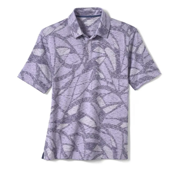 Johnston and Murphy XC4 Performance Polo Purple Large Geo Men Polos and Tees Johnston and Murphy XC4 Performance Polo Purple Large Geo Men Polos and Tees