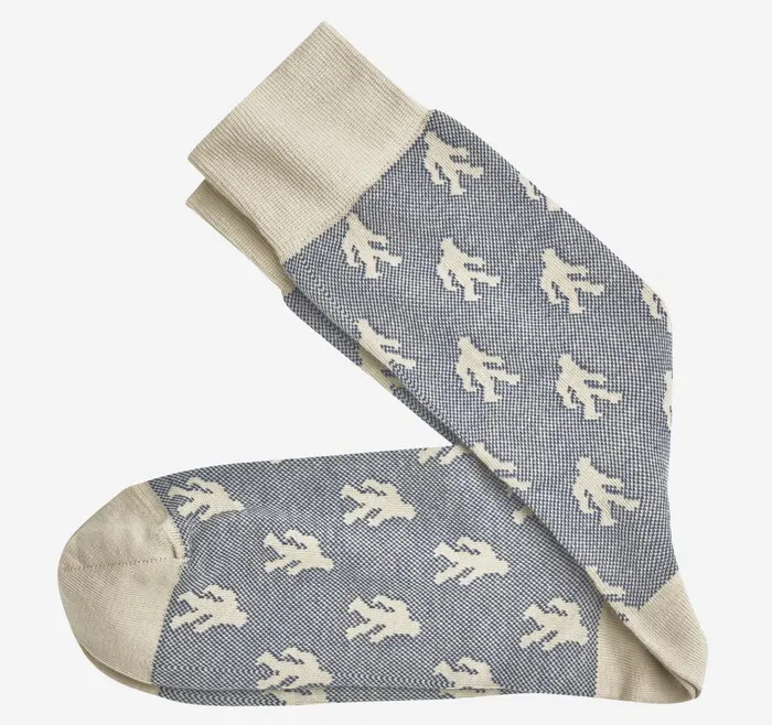 Johnston and Murphy Yeti Pindot Socks Khaki Men Socks