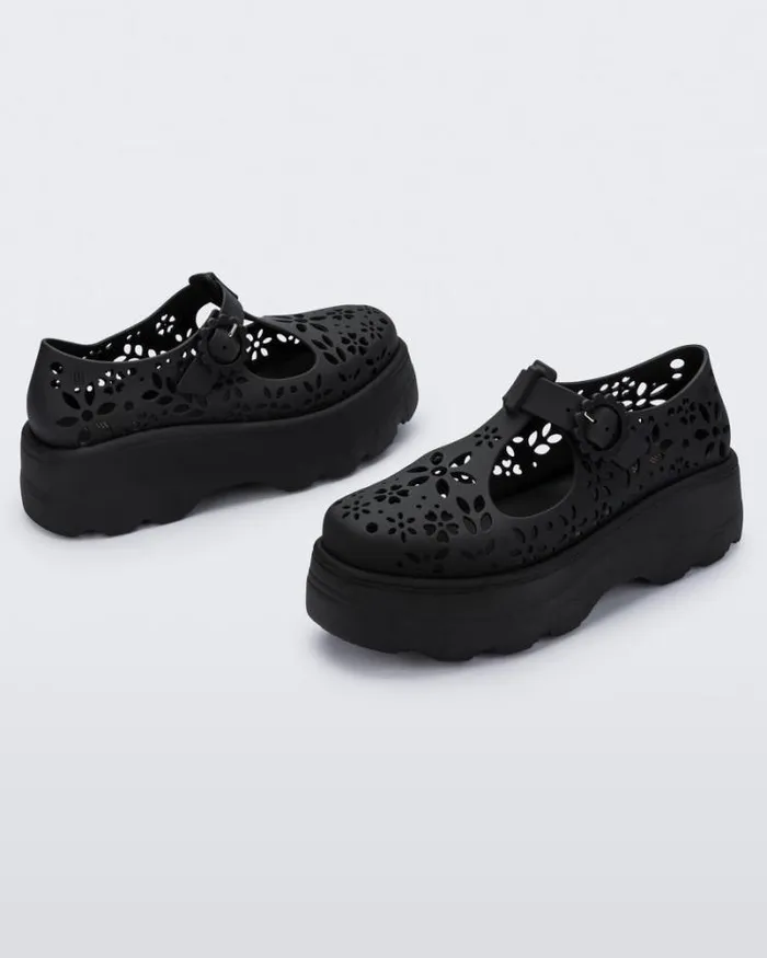 Kick Off Lace Black Women Melissa Platforms