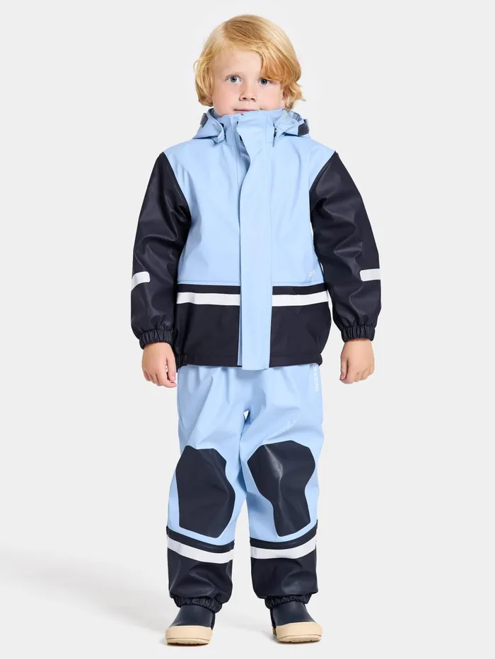 Kids Boardman Set Light Sea Blue Didriksons Lined Rain Set