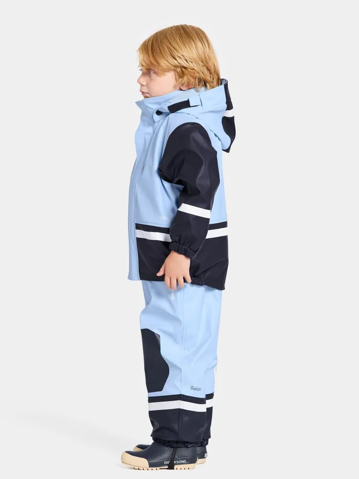 Kids Boardman Set Light Sea Blue Didriksons Lined Rain Set