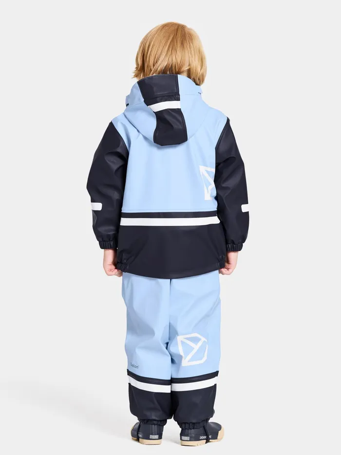 Kids Boardman Set Light Sea Blue Didriksons Lined Rain Set