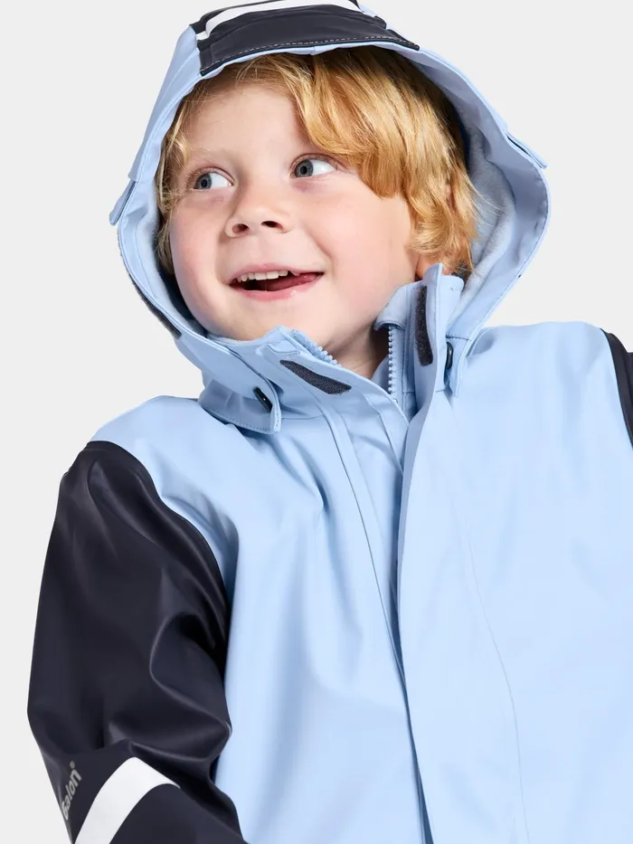 Kids Boardman Set Light Sea Blue Didriksons Lined Rain Set