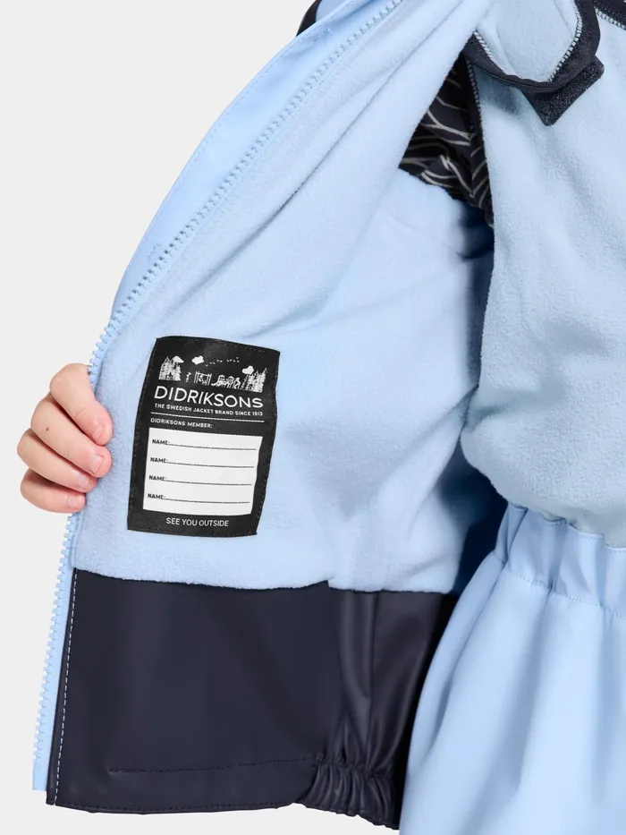 Kids Boardman Set Light Sea Blue Didriksons Lined Rain Set