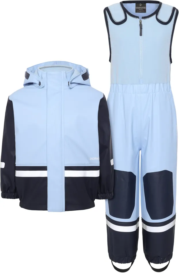 Kids Boardman Set Light Sea Blue Didriksons Lined Rain Set
