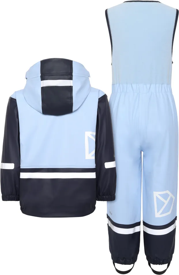Kids Boardman Set Light Sea Blue Didriksons Lined Rain Set