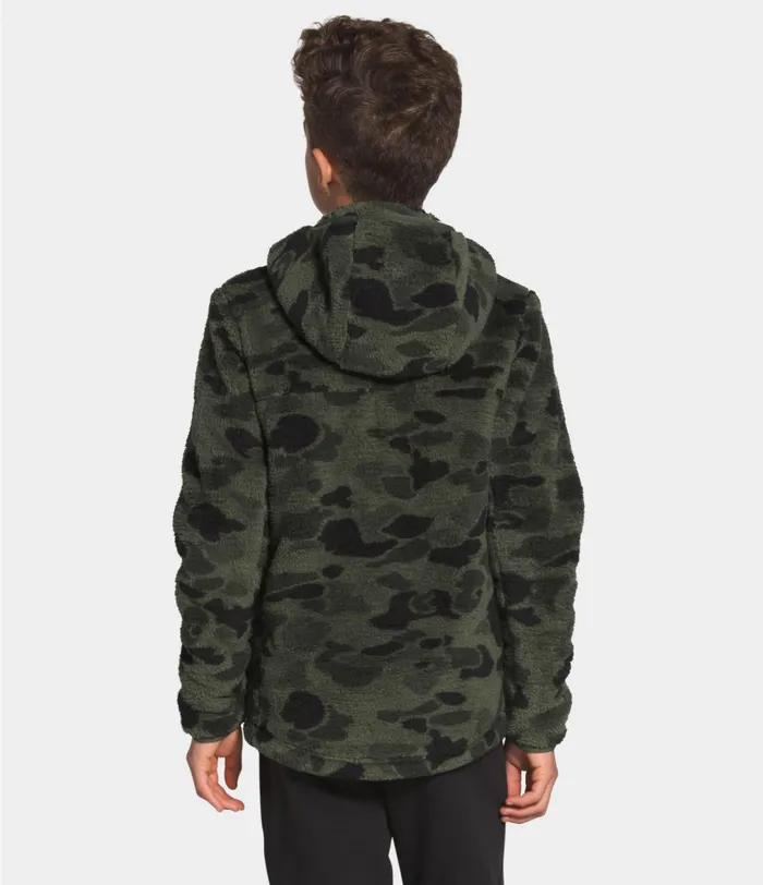 Kids Campshire Hoodie New Taupe Green Duck Camo Print The North Face Fleece