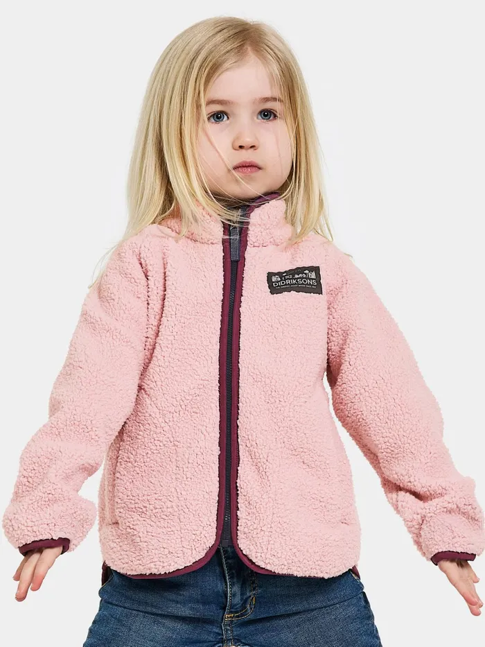 Kids Gibbs FullZip Dusty Pink Didriksons Fleece and Midlayers