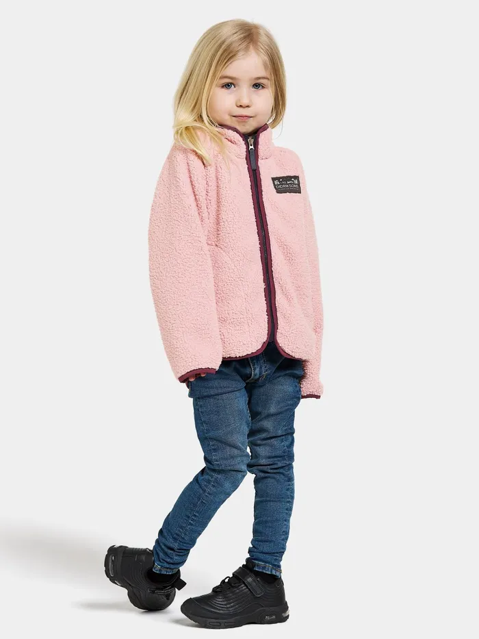 Kids Gibbs FullZip Dusty Pink Didriksons Fleece and Midlayers