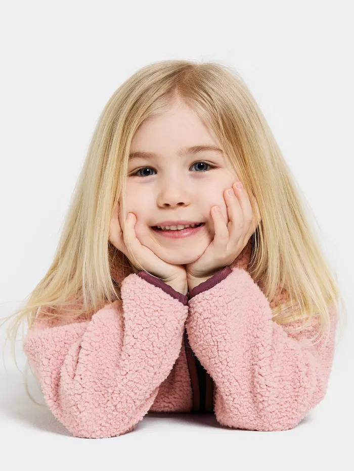 Kids Gibbs FullZip Dusty Pink Didriksons Fleece and Midlayers