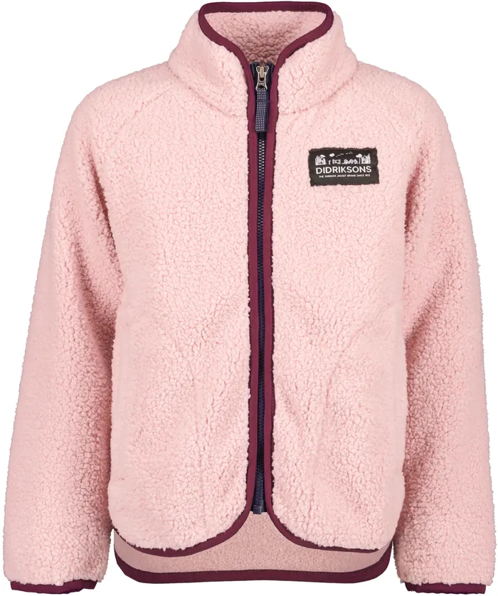 Kids Gibbs FullZip Dusty Pink Didriksons Fleece and Midlayers