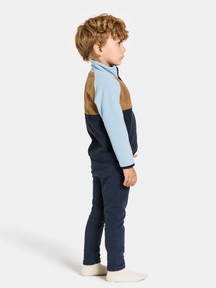 Kids Monte Half Button Navy Didriksons Fleece and Midlayers
