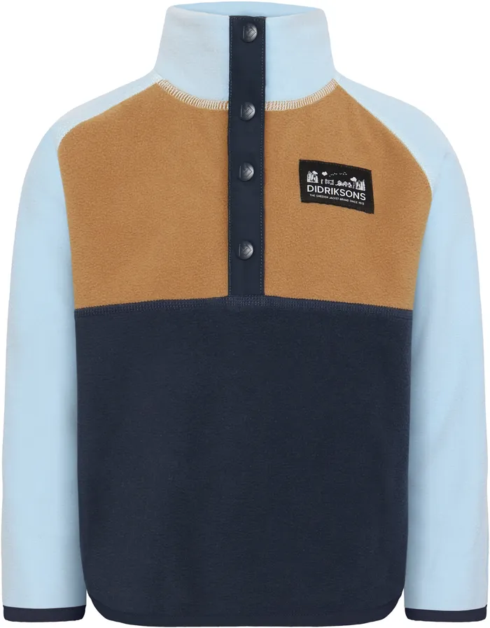 Kids Monte Half Button Navy Didriksons Fleece and Midlayers