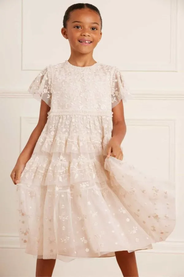 KIDS Needle and Thread Angelica Lace Kids Dress Champagne KIDS Needle and Thread Angelica Lace Kids Dress Champagne