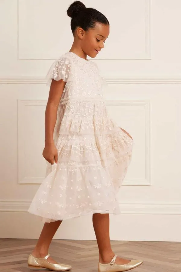 KIDS Needle and Thread Angelica Lace Kids Dress Champagne KIDS Needle and Thread Angelica Lace Kids Dress Champagne