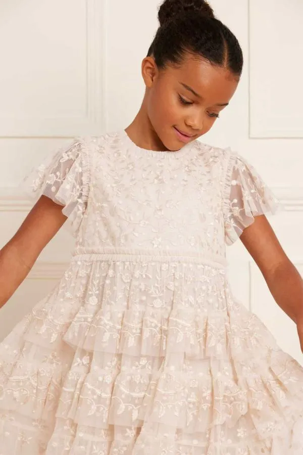 KIDS Needle and Thread Angelica Lace Kids Dress Champagne KIDS Needle and Thread Angelica Lace Kids Dress Champagne