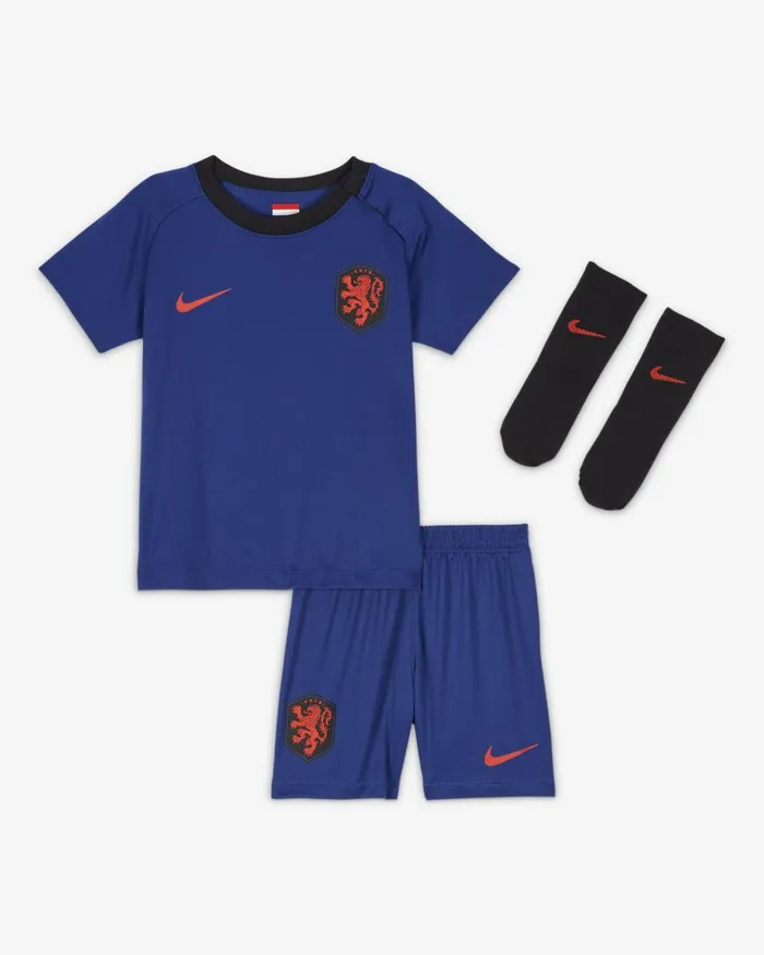 Kids Nike All Clothing Netherlands 202223 Away Deep Royal Blueblackhabanero Red