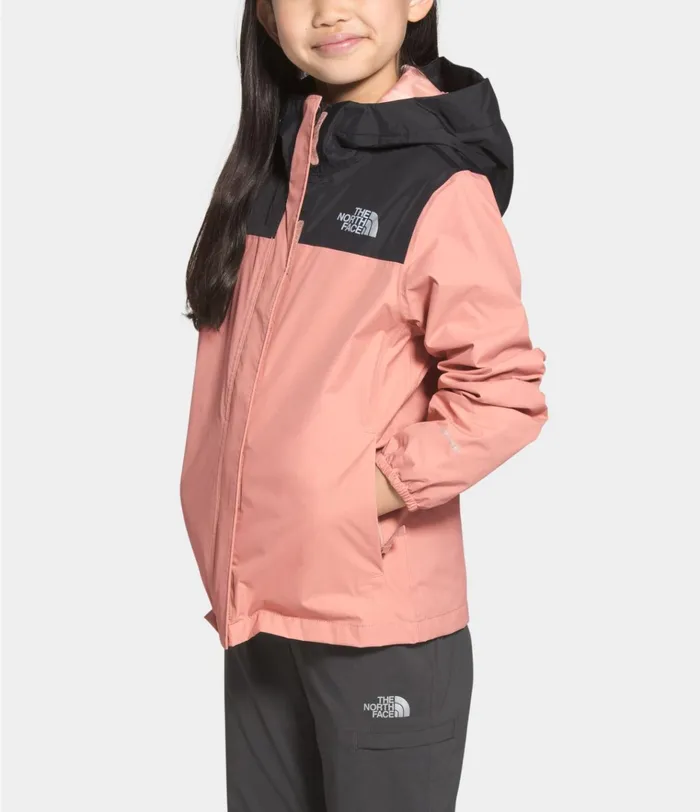 Kids Resolve Reflective Jacket Pink Claytnf Black The North Face Jackets and Vests