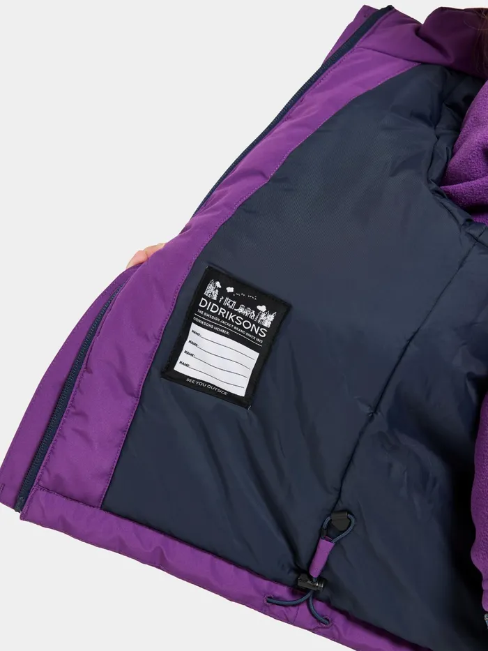 Kids Talvi Jacket Royal Purple Didriksons Autumn Jackets
