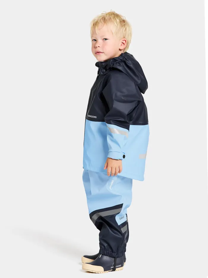 Kids Waterman Set Light Sea Blue Didriksons Unlined Rain Set