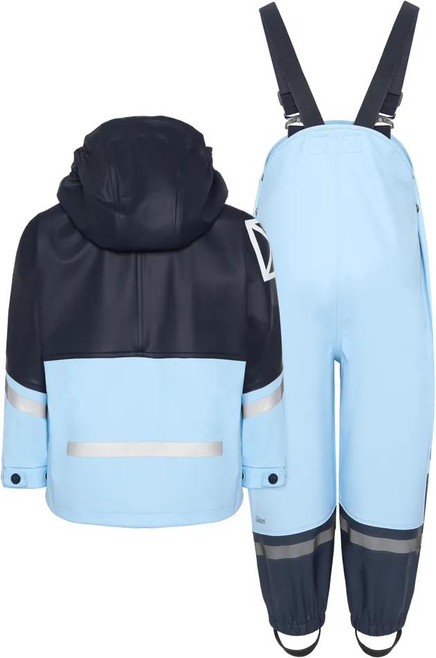 Kids Waterman Set Light Sea Blue Didriksons Unlined Rain Set