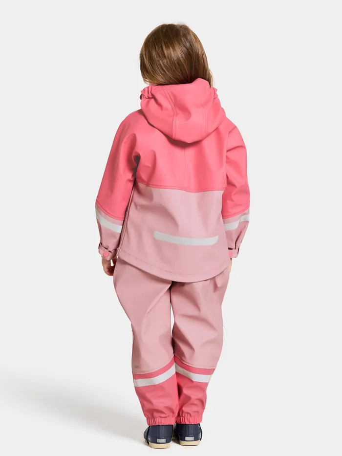 Kids Waterman Set Soft Pink Didriksons Unlined Rain Set