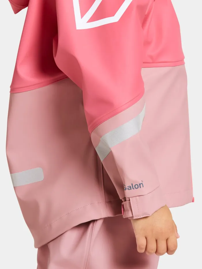 Kids Waterman Set Soft Pink Didriksons Unlined Rain Set