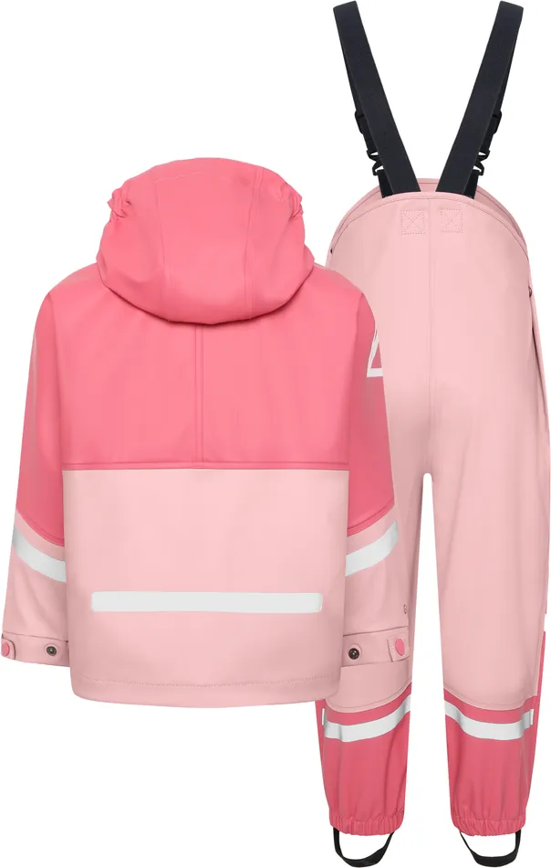 Kids Waterman Set Soft Pink Didriksons Unlined Rain Set