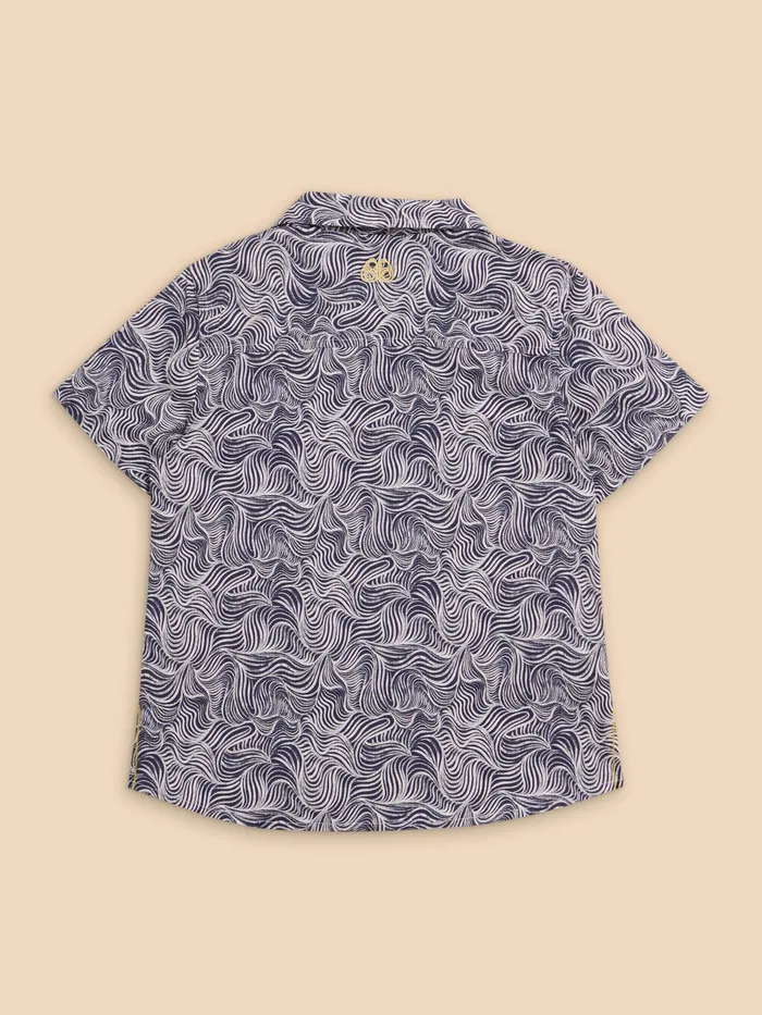 Kids White Stuff Boys039 Clothing Mini Waves Printed SS Shirt