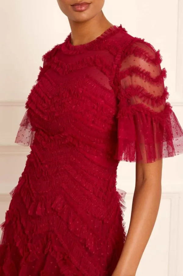 KIDSWomen Needle and Thread Elia Short Sleeve Gown Red KIDSWomen Needle and Thread Elia Short Sleeve Gown Red