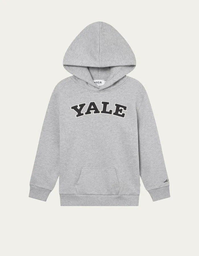 Kids Yale Hoodie KIDS 8211 Light Grey MelangeBlack Les Deux Yale