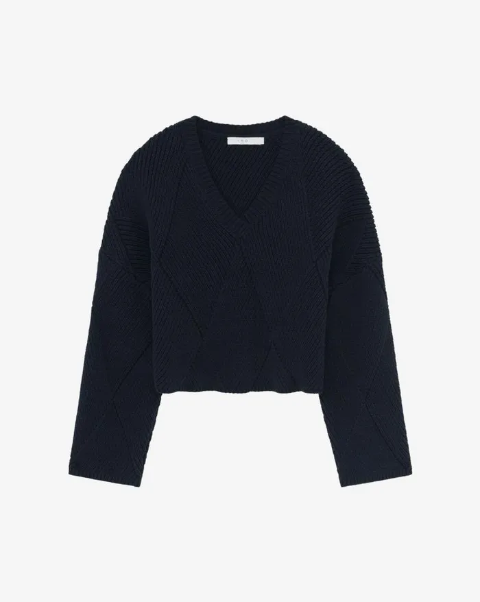 Knits Women IRO OBELINE DIAMOND STITCH SWEATER