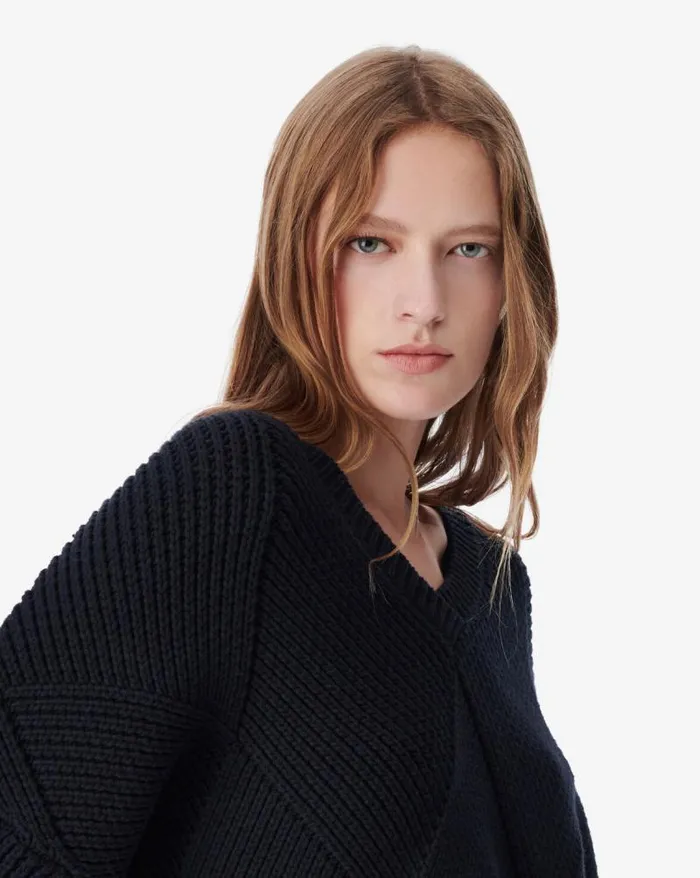 Knits Women IRO OBELINE DIAMOND STITCH SWEATER
