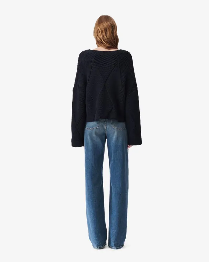 Knits Women IRO OBELINE DIAMOND STITCH SWEATER