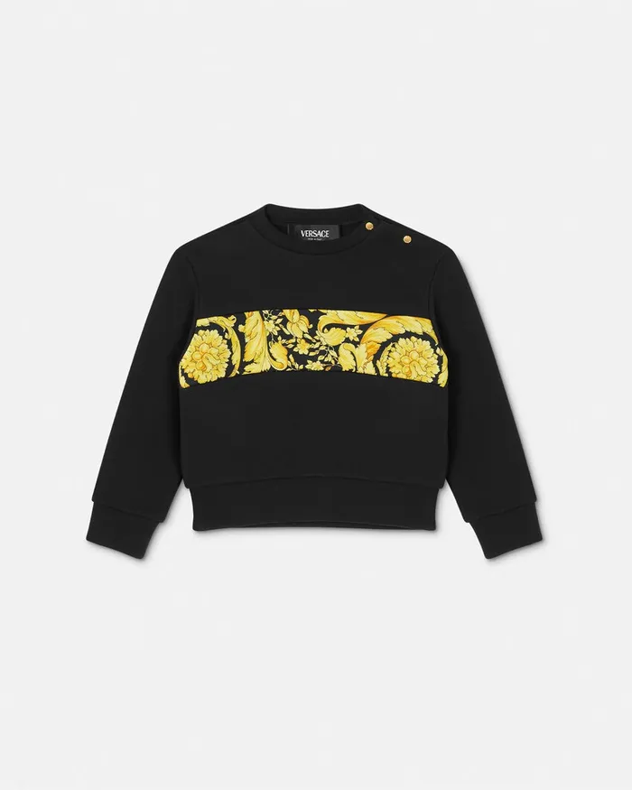 Knitwear and Sweatshirts Kids Versace Barocco Baby Sweatshirt Black