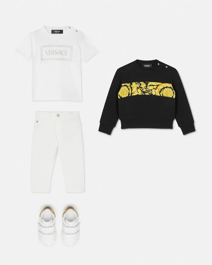 Knitwear and Sweatshirts Kids Versace Barocco Baby Sweatshirt Black