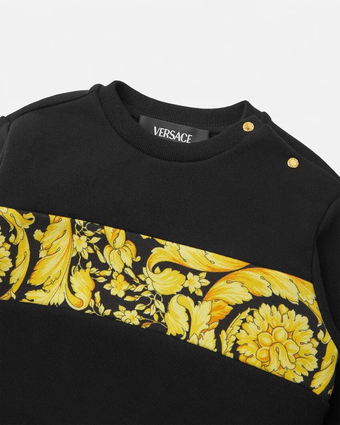 Knitwear and Sweatshirts Kids Versace Barocco Baby Sweatshirt Black