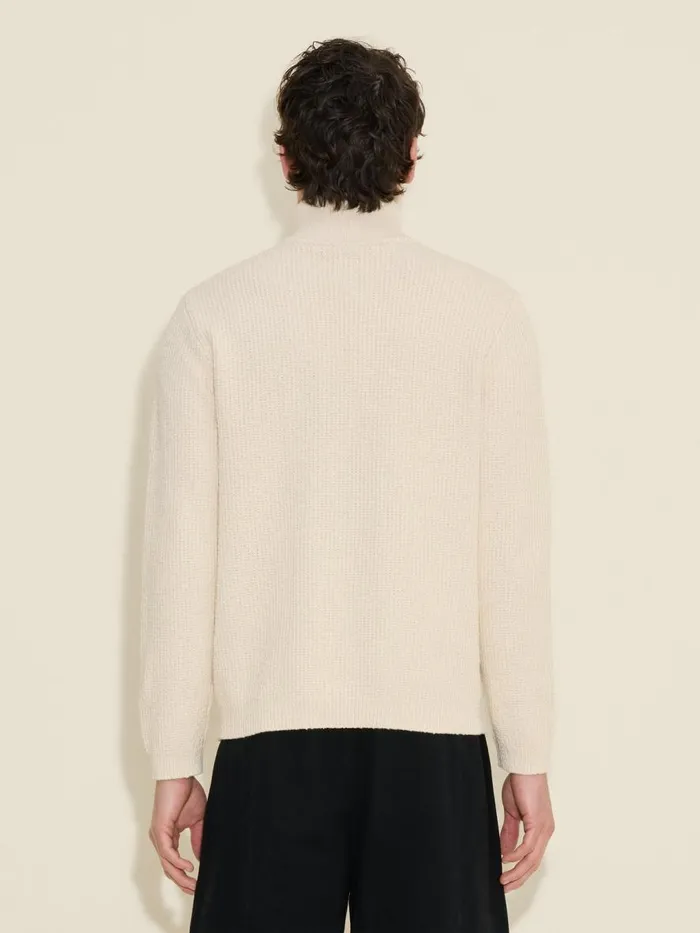 Knitwear Men Holzweiler Atlantic Zip Cardigan Ecru