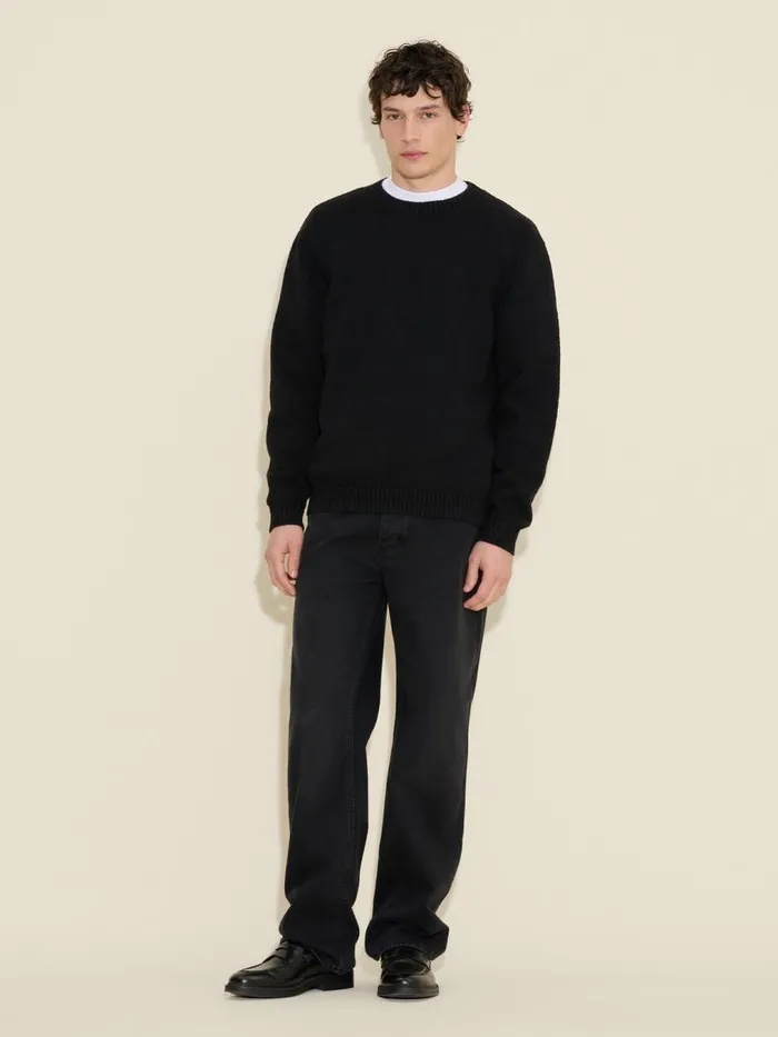 Knitwear Men Holzweiler Cohen Crew Black