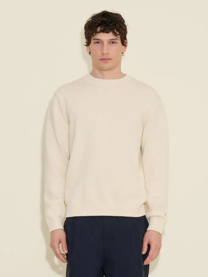 Knitwear Men Holzweiler Cohen Crew Ecru