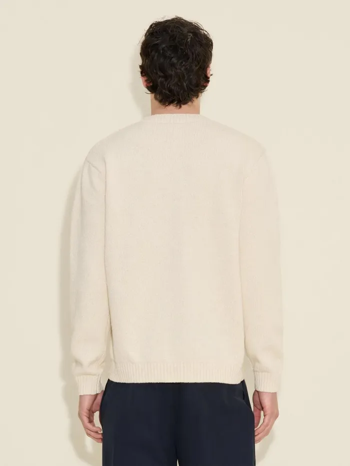Knitwear Men Holzweiler Cohen Crew Ecru