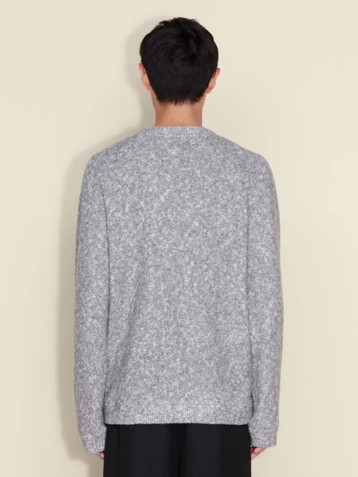 Knitwear Men Holzweiler Duke Brushed Crew Grey Mix